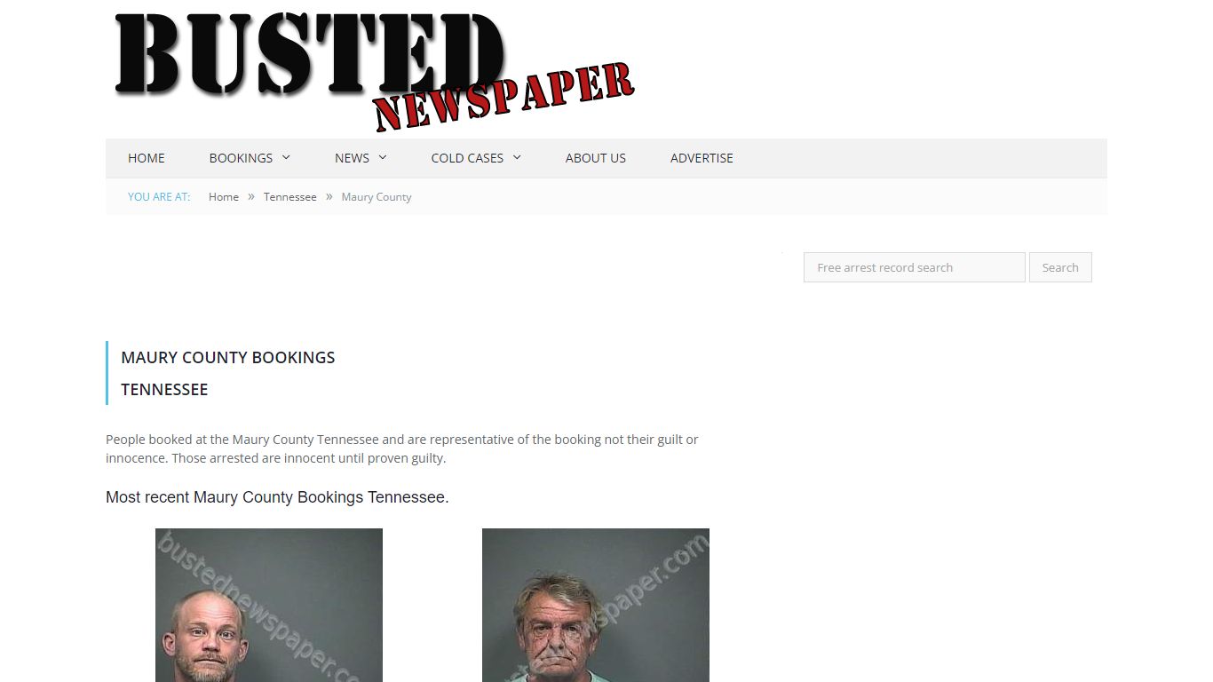 Maury County, TN Mugshots - BUSTEDNEWSPAPER.COM
